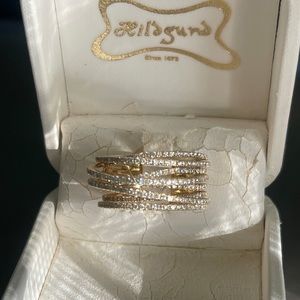 14k Diamond Spiral Cocktail Ring